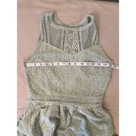 Women's Maurices Light‎ Mint Green Sleeveless Dress with Lace Size 5/6 - Picture 7 of 14